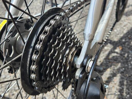 再掲](クロスバイク)シルバー (防犯登録済み)