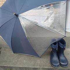 【値下げ】子供長靴&傘セット（紺色）