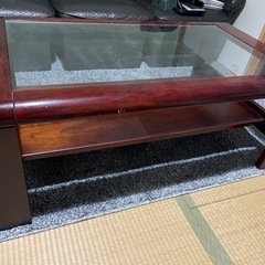 【ネット決済】カリモク家具　ガラストップテーブル