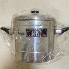 【新品】深型 両手鍋 21cm アルミニウム 鍋