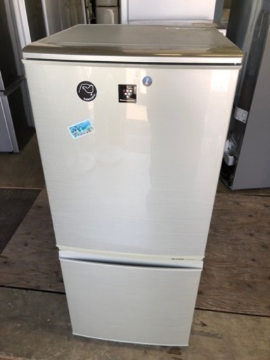 福岡市内配送無料　シャープ SHARP SJ-PD14X-N [プラズマクラスター搭載冷蔵庫 (137L・つけかえどっちもドア) 2ドア ゴールド系]