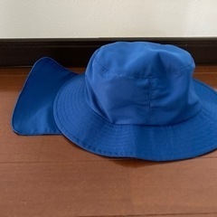 日焼け帽子　帽子　ブルー　54㎝