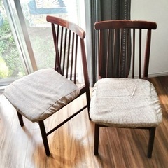 木製椅子 2脚セット