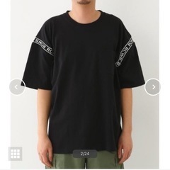 RODEO CROWNS スリーブスイッチングビッグTシャツ ブラック