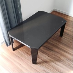 折りたたみ式ローテーブル　黒&白