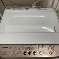 洗濯機　7kg　パナソニック　2018年　6/25引取可能な方