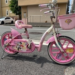 ワンコイン☆ ディズニー　プリンセス　自転車　子供用　16インチ
