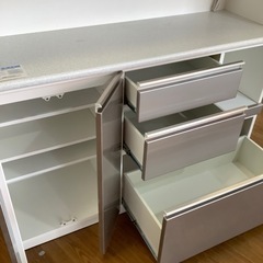 お値下げしました！ニトリ 2枚扉レンジボード アルミナ2【トレファク 