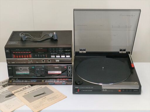 【現状品】AIWA LX-5 RX-5 Fx-w5 コンポ  説明書２つあり 昭和レトロ 希少