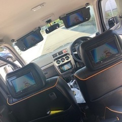 バイザーモニター　ヘッドレスモニターセット　分配器付