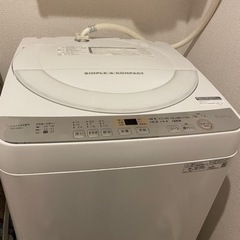 超美品！2019年製SHARP洗濯機　ES-GE6C