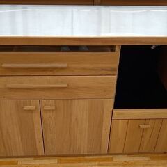 ★ジモティ割あり★  キッチンカウンター ナチュラル H85×D44.5×W119.5 クリーニング済み YJ205