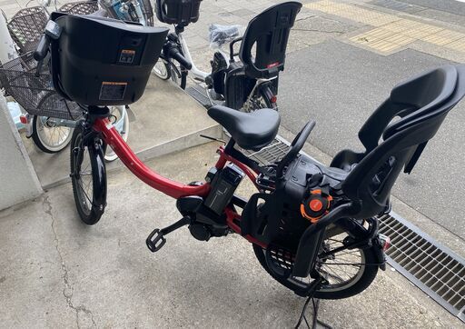 地域限定送料無料　ヤマハ　キッスミニ　アン　SP　2020年　三人乗り　15,4AH　赤　ギュットクルーム　ビッケ　神戸市　電動自転車 地域限定送料無料 ヤマハ キッスミニ アン SP 2020年 三人乗り 15,4AH 赤