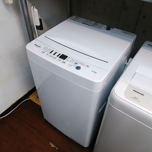 3か月間保証☆配達有り！16000円(税別) ハイセンス 4.5㎏ 全自動 洗濯機 2019年製