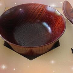 【未使用】鳥羽漆芸 伝統工芸品 木皿とスプーン