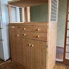 木製キッチンカウンター　キッチンボード　レンジ台