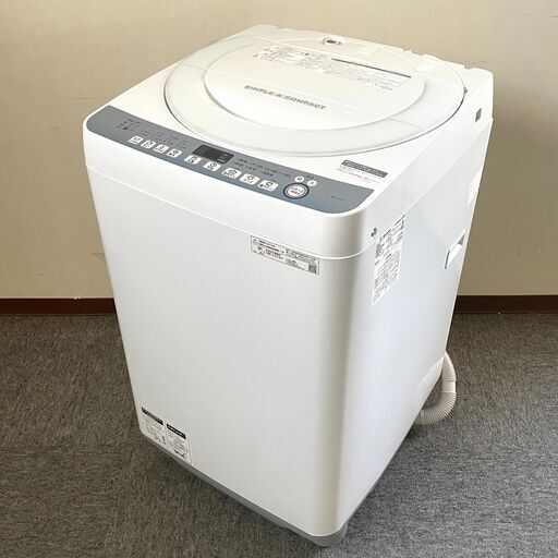 【6/22販売済KH】SHARP 全自動電気洗濯機 ES-T711-W 2019年製 7.0kg シャープ 北TO3