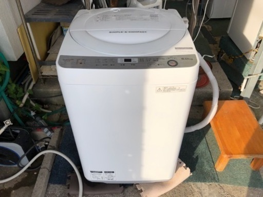 【リサイクルサービス八光】2018年製  シャープ  ES-GE6B-W [全自動洗濯機(6.0kg) ホワイト系]