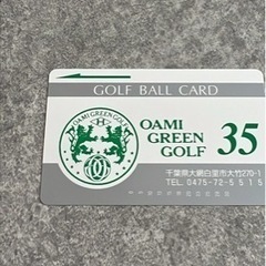 【ネット決済・配送可】大網グリーンゴルフのボールカード