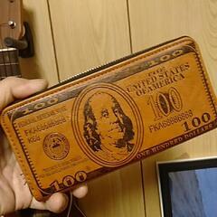 100ドル紙幣　長財布