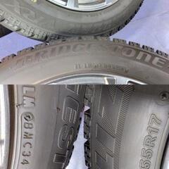 冬17インチ【トヨタ 専用】クラウン マークX カムリ エスティマ【富山】1番人気 ブリジストン 215/55R17 中古4本【トヨタ純正 仕様】