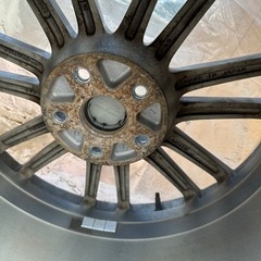 スバルSTI純正ホイール　ホワイトレターのバリ溝