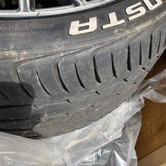 スバルSTI純正ホイール　ホワイトレターのバリ溝