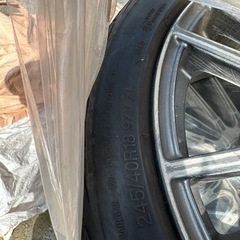 スバルSTI純正ホイール　ホワイトレターのバリ溝