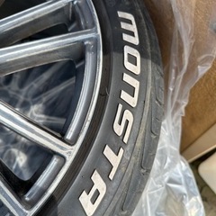 スバルSTI純正ホイール　ホワイトレターのバリ溝