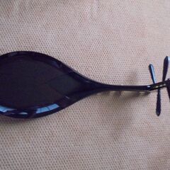 総桑薩摩琵琶富貴蒔絵琵琶・表割れ修理