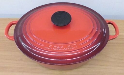 ル・クルーゼ/LE CREUSET ココット オーバル 27cm チェリーレッド 両手 