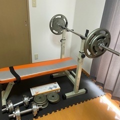 東京都のベンチプレスセットの中古が安い!激安で譲ります・無料で