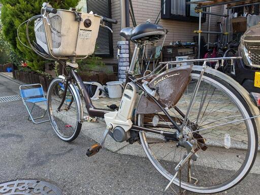 ヤマハ　パス　リトルモア　26インチ　ベージュ　　バッテリー、充電器あり　鍵あり　電動アシスト自転車