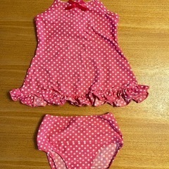 女の子 水着セパレート ピンク スカート 120