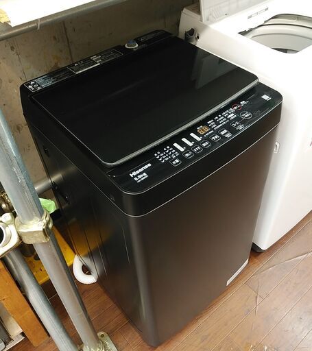 3か月間保証☆配達有り！21000円(税別）2022年製 ハイセンス 5.5㎏ 全自動 洗濯機 ブラック