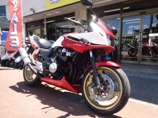 NO.4713　ＣＢ４００スーパーボルドールＳＰＥＣⅢ ＶＴＥＣ（可変バルブシステム）　ＡＲＲＯＷスリップオンマフラー　ＣＢＸカラー（レッド＆ホワイト）　☆彡