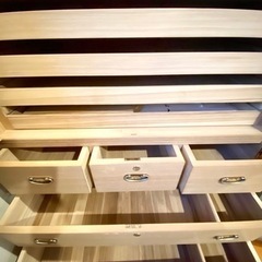 国産 職人手作り　高級総桐箪笥 金石刻 (胴厚・四方丸)(桐たんす、整理タンス、衣装箪笥) 