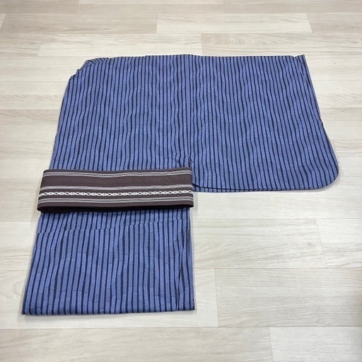 メンズ綿浴衣L＋帯セット①