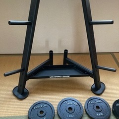 筋トレ　ダンベルプレート➕ダンベルラック　