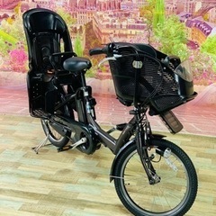 ❹ 5369子供乗せ電動アシスト自転車ブリヂストン3人乗り対応2...