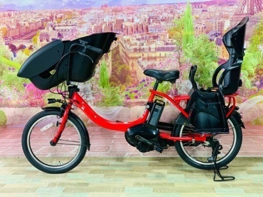 ❹ 5383子供乗せ電動アシスト自転車ヤマハ3人乗り対応20インチ