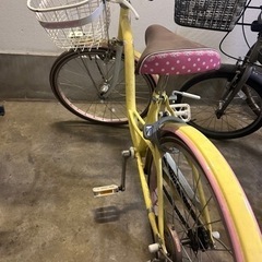 子供用自転車　黄色