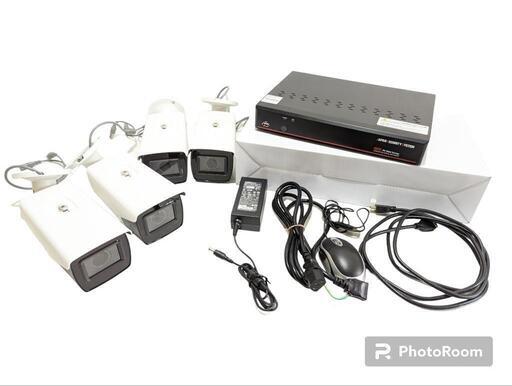 【美品】防犯カメラ 屋外電動バリフォーカルバレット型カメラ RT-GC040A 4台セット アナログHD対応 4ch デジタルレコーダPF-RA404