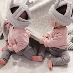 ごっつん防止　ヘルメット　赤ちゃん　ベビー帽子　双子