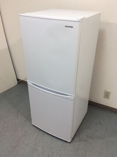 （6/22受渡済）JT7123【IRISOHYAMA/アイリスオーヤマ 2ドア冷蔵庫】美品 2021年製 IRSD-14A-W 家電 キッチン 冷蔵冷凍庫 右開き 142L