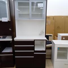 ★ジモティ割あり★  スライド扉レンジボード ブラウン H200×D50×W89.5 クリーニング済み OJ1134 ☆ジモティ割あり☆ スライド扉レンジボード ブラウン H200×D50×W89.5