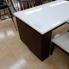 ★ジモティ割あり★  ダイニングセット ホワイト H70×D80×W135 クリーニング済み OJ1142 ☆ジモティ割あり☆ ダイニングセット ホワイト H70×D80×W135