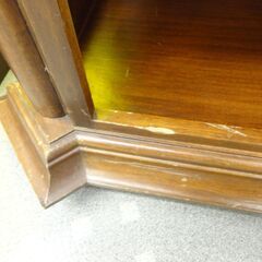 ガラスキャビネット　リビング収納　アンティーク調　ガラスショーケース　【モノ市場半田店131】