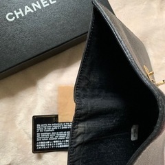 CHANEL CHANEL財布　キャビアスキン　黒　シール、カード有　ヴィンテージ
