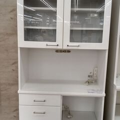 ★ジモティ割あり★  レンジボード 白 H180.3×D42×W85.5 クリーニング済み TJ1197 ☆ジモティ割あり☆ レンジボード 白 H180.3×D42×W85.5 クリーニング済み